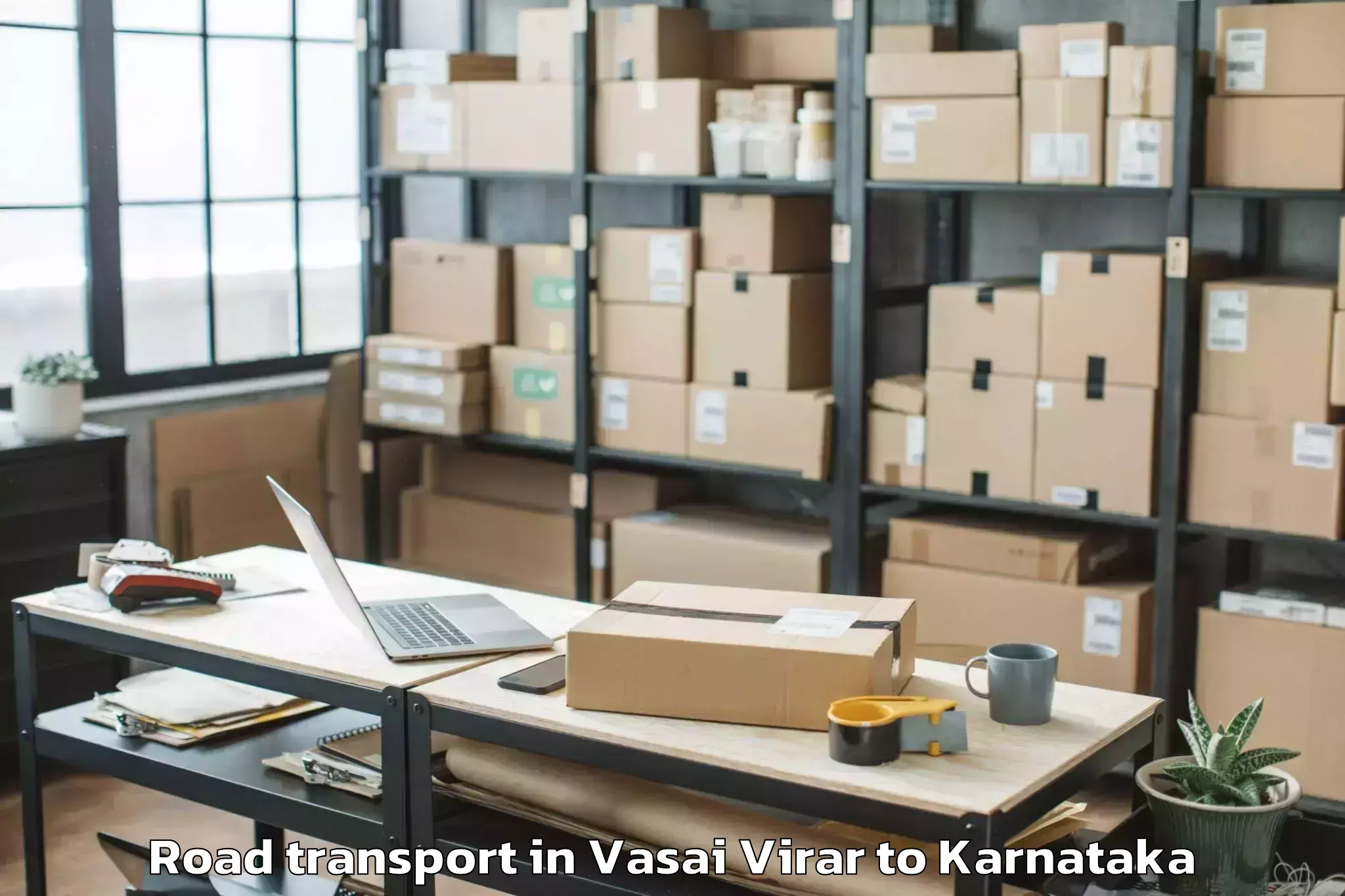 Top Vasai Virar to Mudgere Road Transport Available